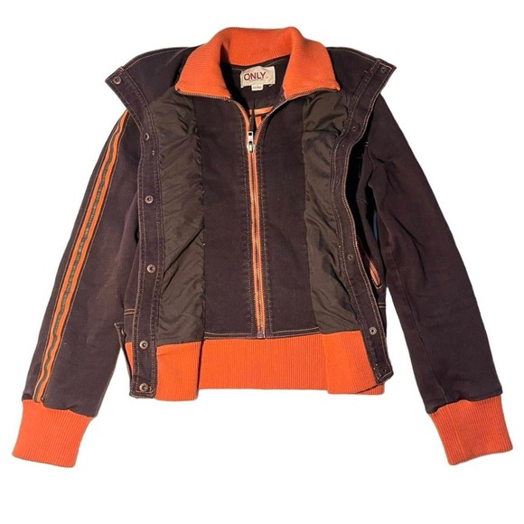 ONLY brown and orange canvas jacket - Picture 3 of 4